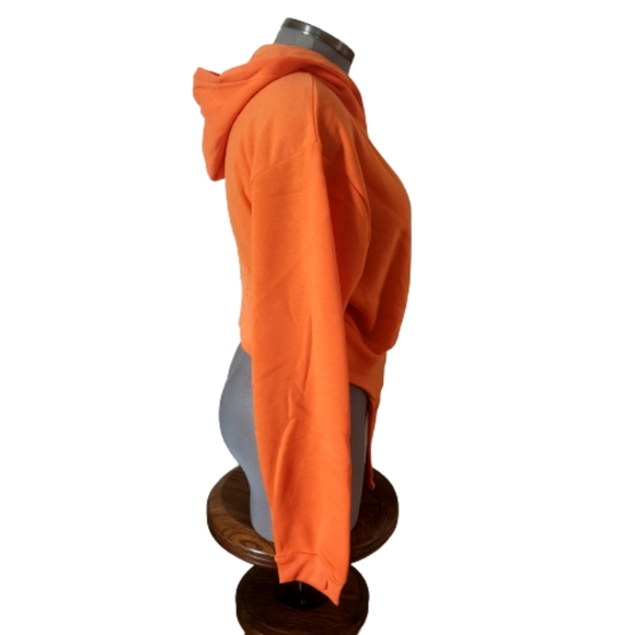CORSET STYLE ☆ ORANGE ☆ CROPPED HOODIE ☆ NWT - Picture 6 of 13